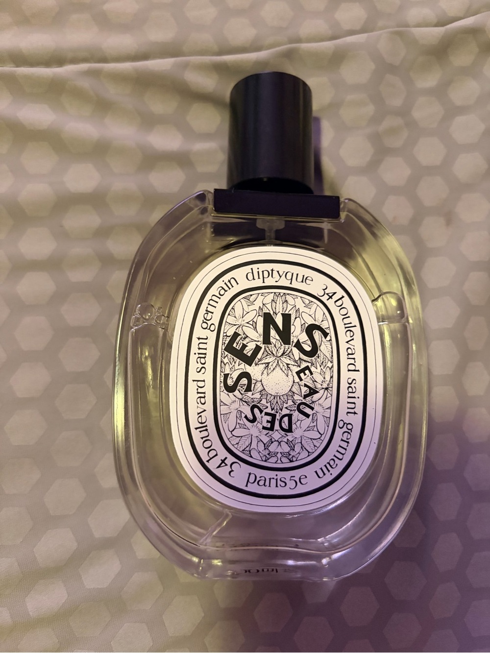 diptyque Sens Clear Glass Bottle with Black Cap